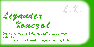 lizander konczol business card